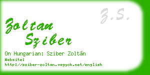 zoltan sziber business card